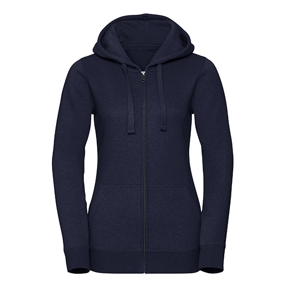 Ladies` Authentic Melange Zipped Hood Sweat