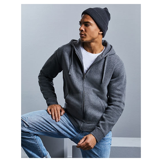 Men`s Authentic Melange Zipped Hood Sweat