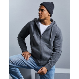 Men `Authentic Melange Zipped Hood Sweat