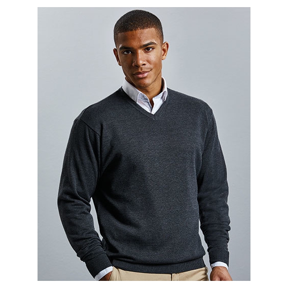 Men`s V-Neck Knitted Pullover