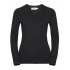 Ladies` V-Neck Knitted Pullover