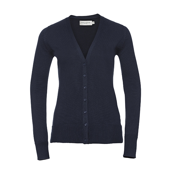 Ladies` V-Neck Knitted Cardigan