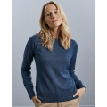 Ladies` Crew Neck Knitted Pullover