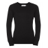 Ladies` Crew Neck Knitted Pullover