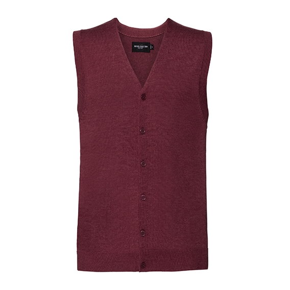 Men`s V-Neck Sleeveless Knitted Cardigan