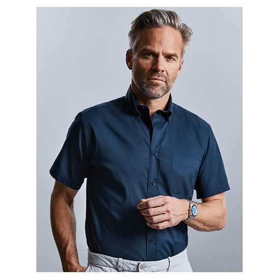 Men`s Short Sleeve Classic Twill Shirt