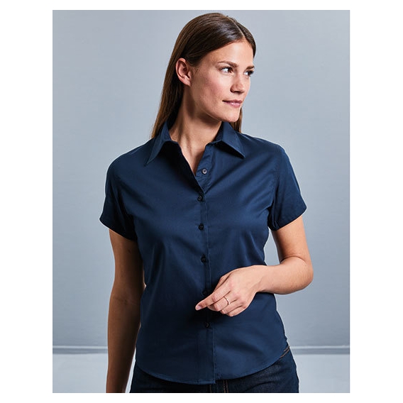 Ladies` Short Sleeve Classic Twill Shirt