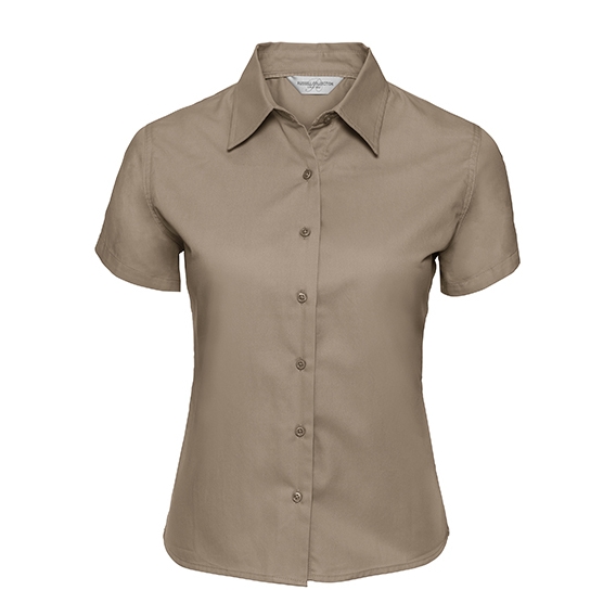 Ladies` Short Sleeve Classic Twill Shirt
