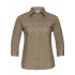 Ladies` Roll 3/4 Sleeve Fitted Twill Shirt