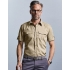 Men`s Roll Short Sleeve Fitted Twill Shirt