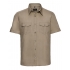 Men`s Roll Short Sleeve Fitted Twill Shirt