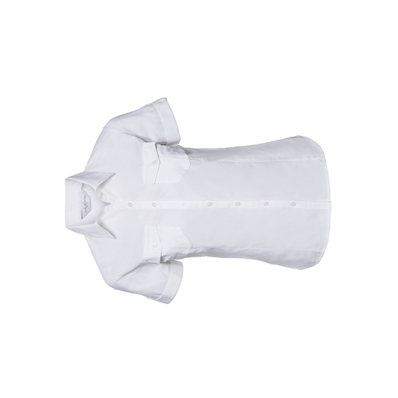 Ladies` Roll Short Sleeve Fitted Twill Shirt
