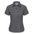 Ladies` Roll Short Sleeve Fitted Twill Shirt