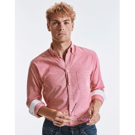 Men `Long Sleeve Tailored Washed Oxford Shirt
