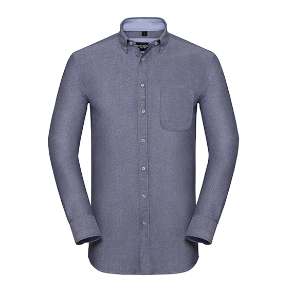 Men`s Long Sleeve Tailored Washed Oxford Shirt