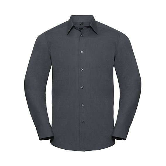 Men`s Long Sleeve Tailored Polycotton Poplin Shirt