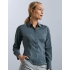 Ladies` Long Sleeve Fitted Polycotton Poplin Shirt