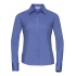 Ladies` Long Sleeve Fitted Polycotton Poplin Shirt