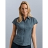 Ladies` Cap Sleeve Fitted Polycotton Poplin Shirt