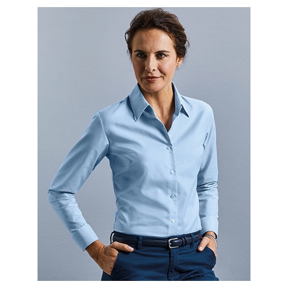 Ladies` Long Sleeve Classic Oxford Shirt