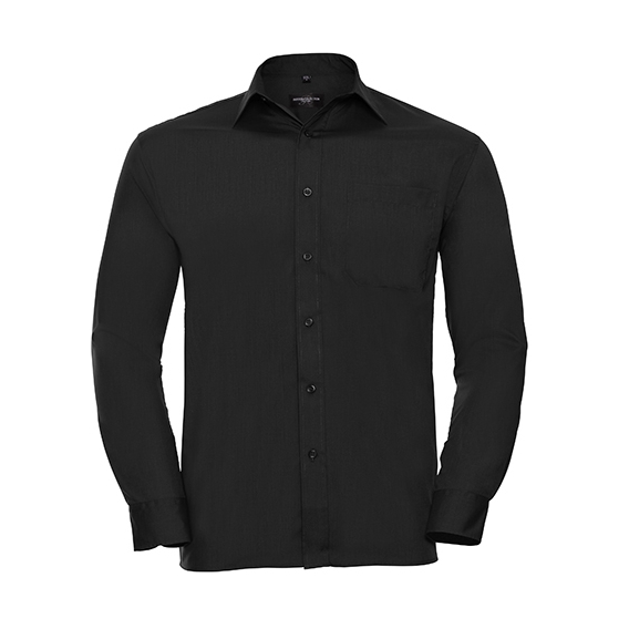 Men`s Long Sleeve Classic Polycotton Poplin Shirt