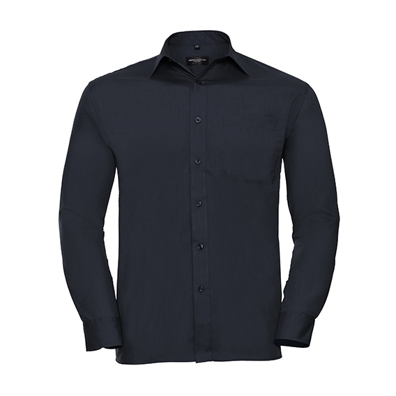 Men`s Long Sleeve Classic Polycotton Poplin Shirt