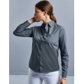 Ladies` Long Sleeve Classic Polycotton Poplin Shirt