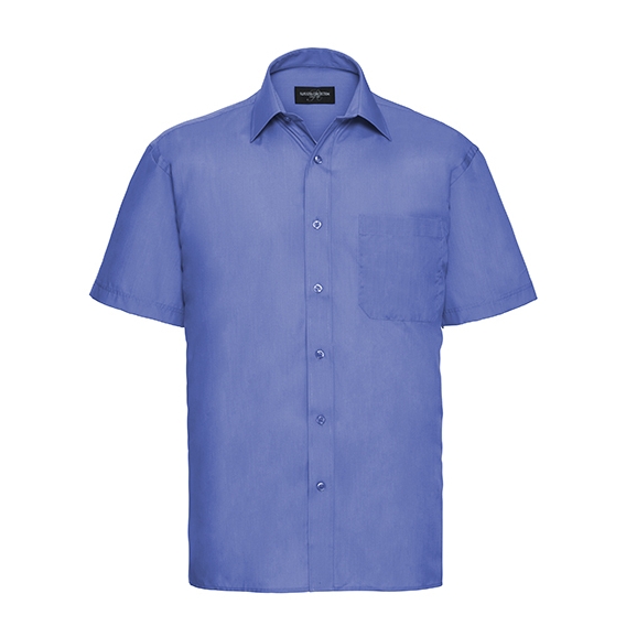 Men`s Short Sleeve Classic Polycotton Poplin Shirt