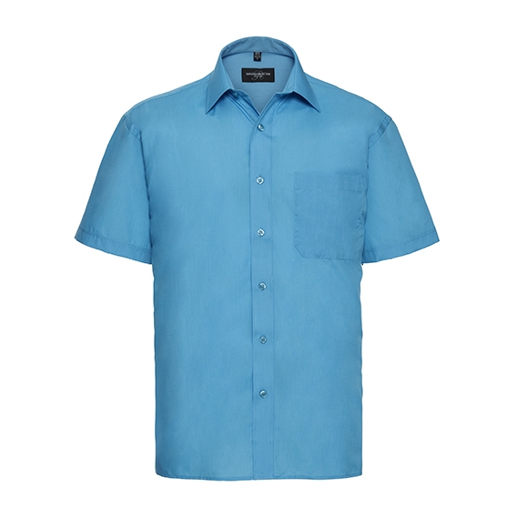Men`s Short Sleeve Classic Polycotton Poplin Shirt