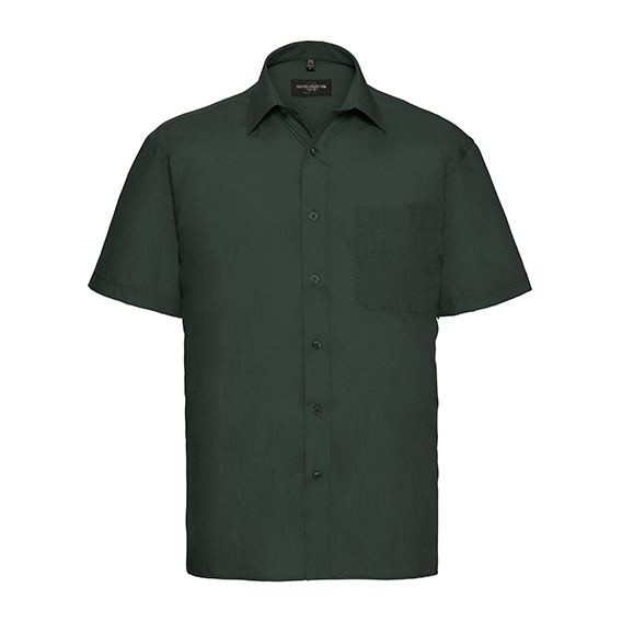 Men`s Short Sleeve Classic Polycotton Poplin Shirt
