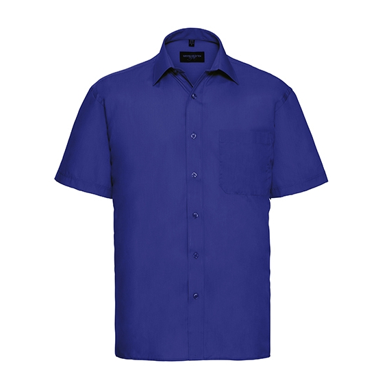 Men`s Short Sleeve Classic Polycotton Poplin Shirt