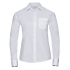 Ladies` Long Sleeve Classic Pure Cotton Poplin Shirt