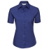 Ladies` Short Sleeve Classic Pure Cotton Poplin Shirt