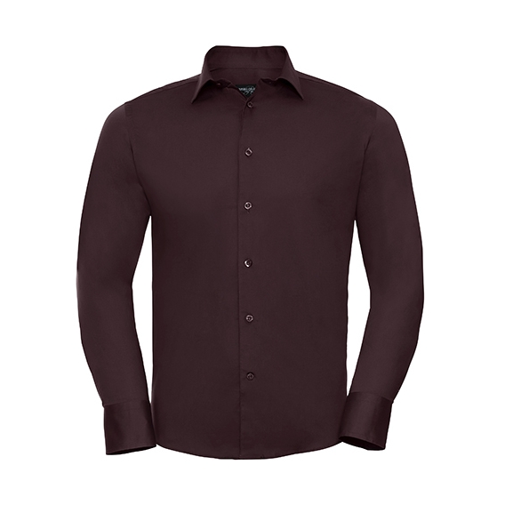 Men`s Long Sleeve Fitted Stretch Shirt