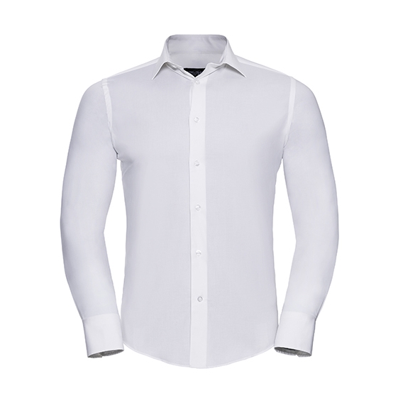Men`s Long Sleeve Fitted Stretch Shirt