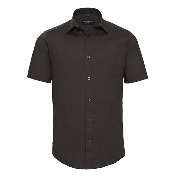 Men`s Short Sleeve Fitted Stretch Shirt