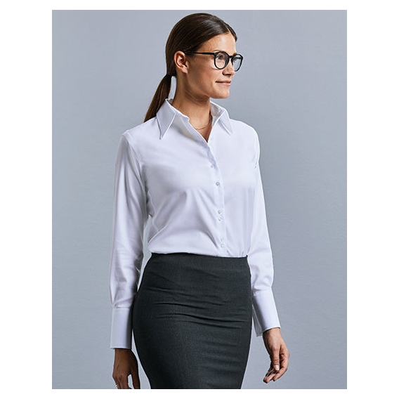 Ladies` Long Sleeve Tailored Ultimate Non-Iron Shirt