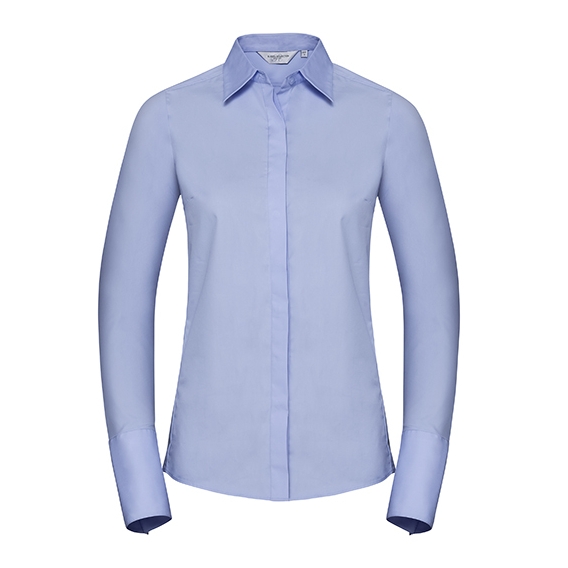 Ladies` Long Sleeve Fitted Ultimate Stretch Shirt