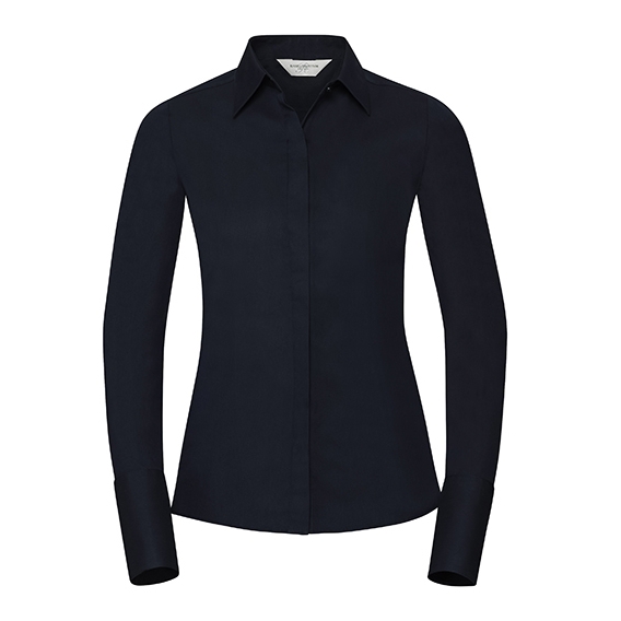 Ladies` Long Sleeve Fitted Ultimate Stretch Shirt