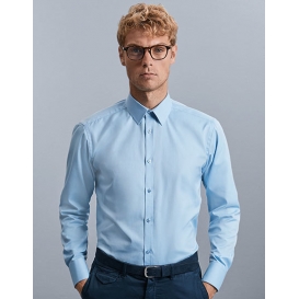 Men `Long Sleeve Tailored Herringbone Shirt