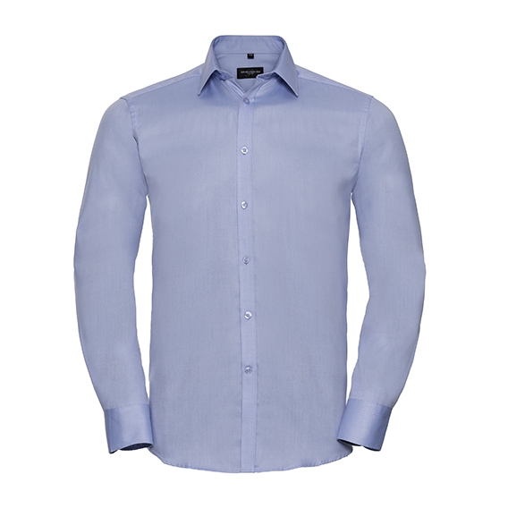 Men`s Long Sleeve Tailored Herringbone Shirt