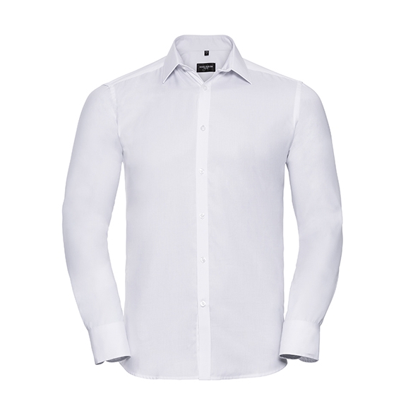 Men`s Long Sleeve Tailored Herringbone Shirt