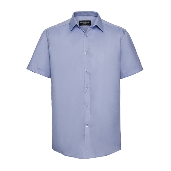 Men`s Short Sleeve Tailored Herringbone Shirt