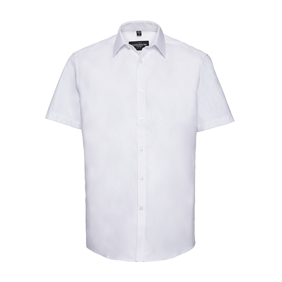 Men`s Short Sleeve Tailored Herringbone Shirt