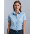 Ladies` Short Sleeve Tailored Herringbone Shirt