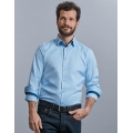 Men `Long Sleeve Tailored Contrast Herringbone Shirt