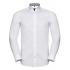 Men`s Long Sleeve Tailored Contrast Herringbone Shirt 
