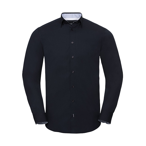 Men`s Long Sleeve Tailored Contrast Ultimate Stretch Shirt 