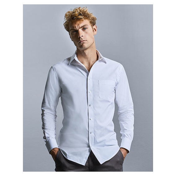 Men`s Long Sleeve Tailored Coolmax® Shirt