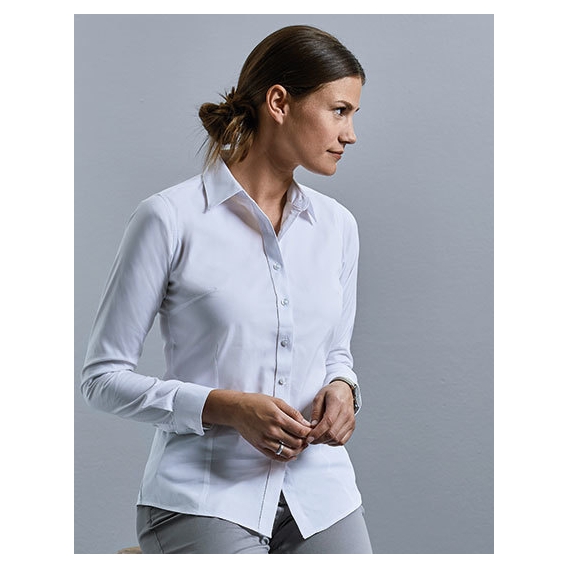Ladies` Long Sleeve Tailored Coolmax® Shirt